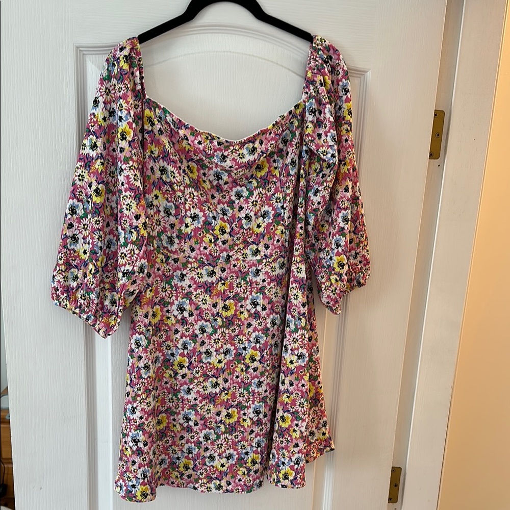 H&M Floral Off-Shoulder Summer Dress